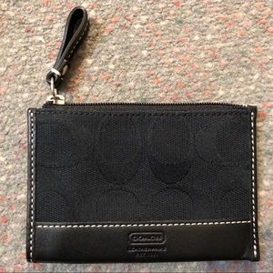 Black Signature Coach Keychain Coin Wallet (EUC)